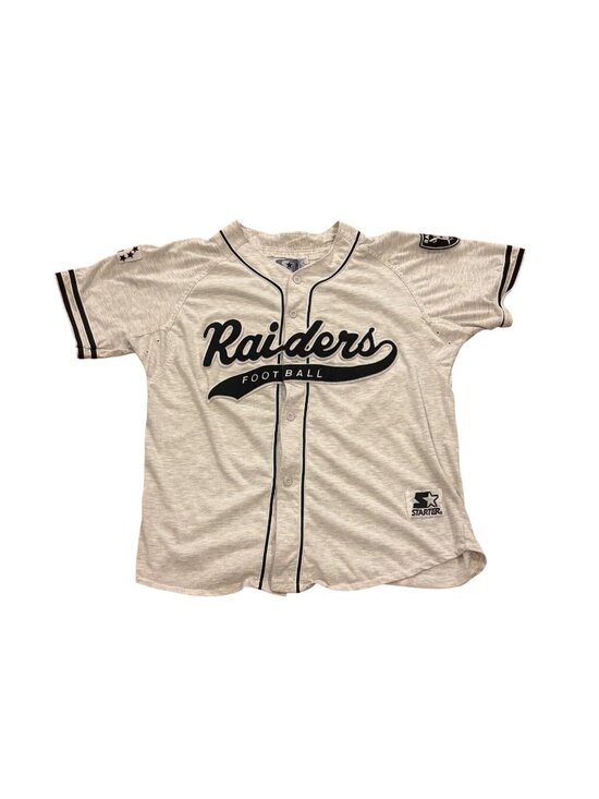 STARTER Other - Vintage 90s Starter Los Angels Raiders Tail Sweep NFL Baseball Jersey Men's XL
